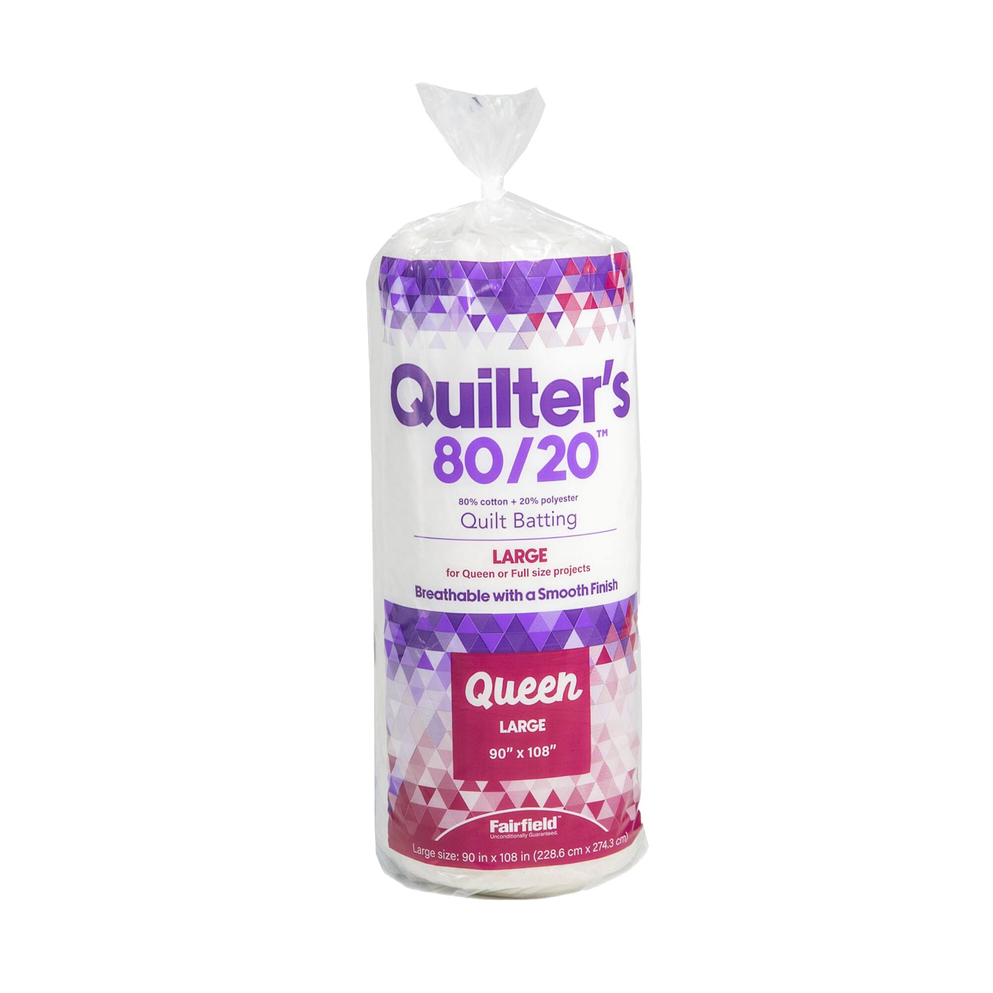 4 Pack: Fairfield™ Quilter's 80/20™ 90" x 108" Queen Quilt Batting